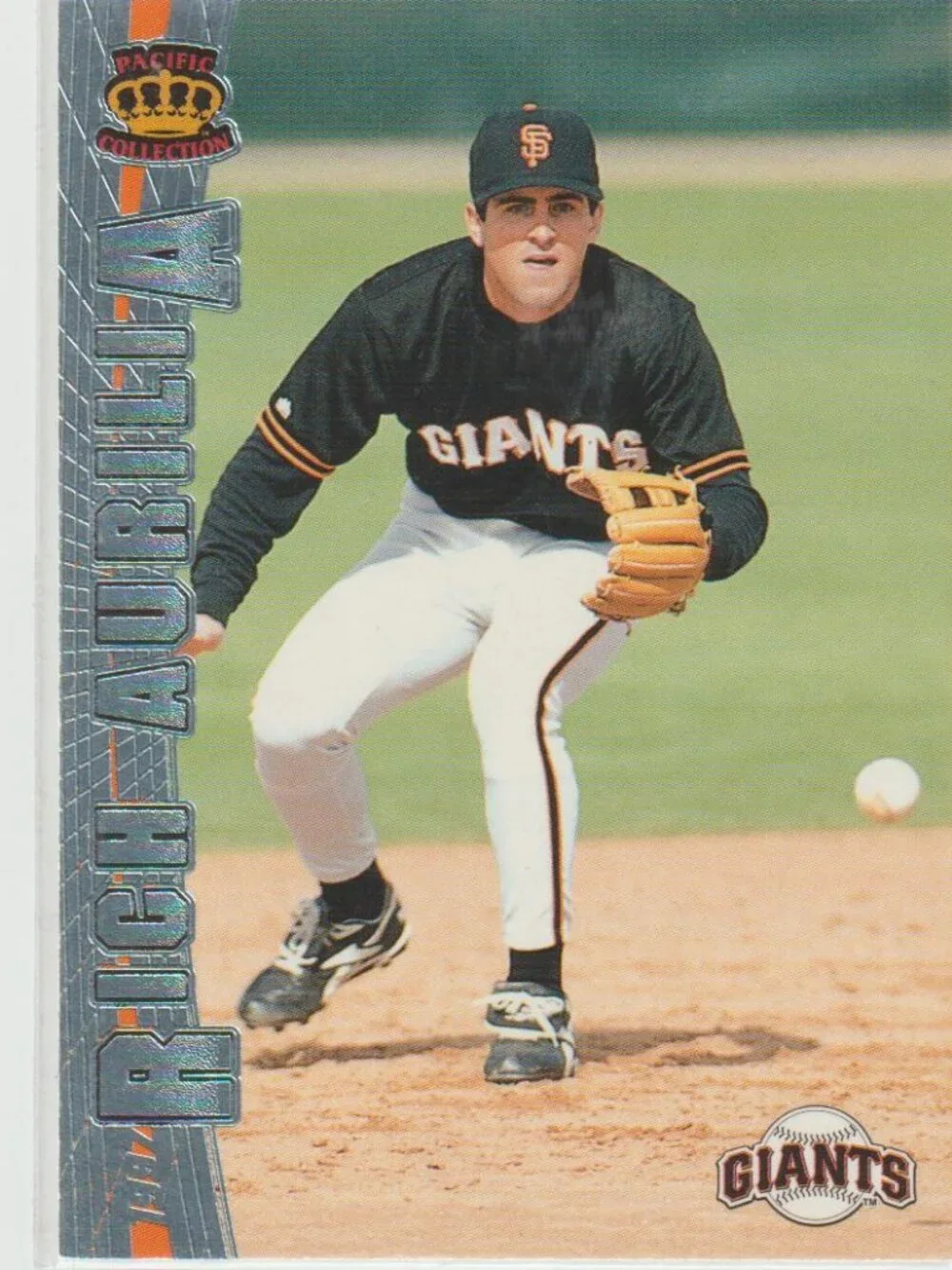 Rich Aurilia 1997 Pacific Crown Baseball Collection-Silver Border